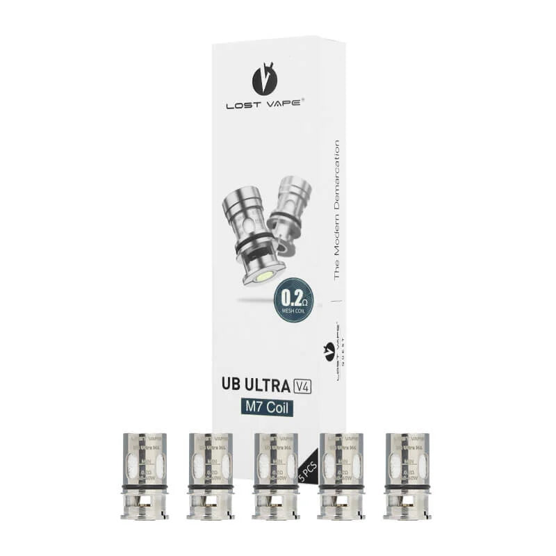 Pack de 5 resistances Mesh Ultra Boost V4 Lost Vape Ultra Boost Ultra Boost M7 0.2 ohm recommandée à 40W-60W.
