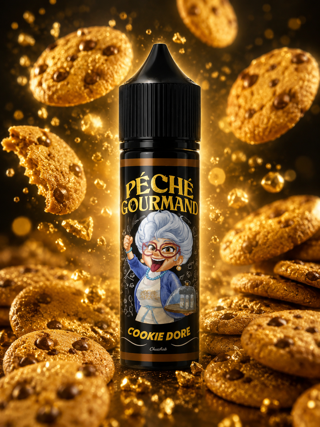 Cookie Dore Peche Gourmand E.liquide 50ml 00mg de nicotine