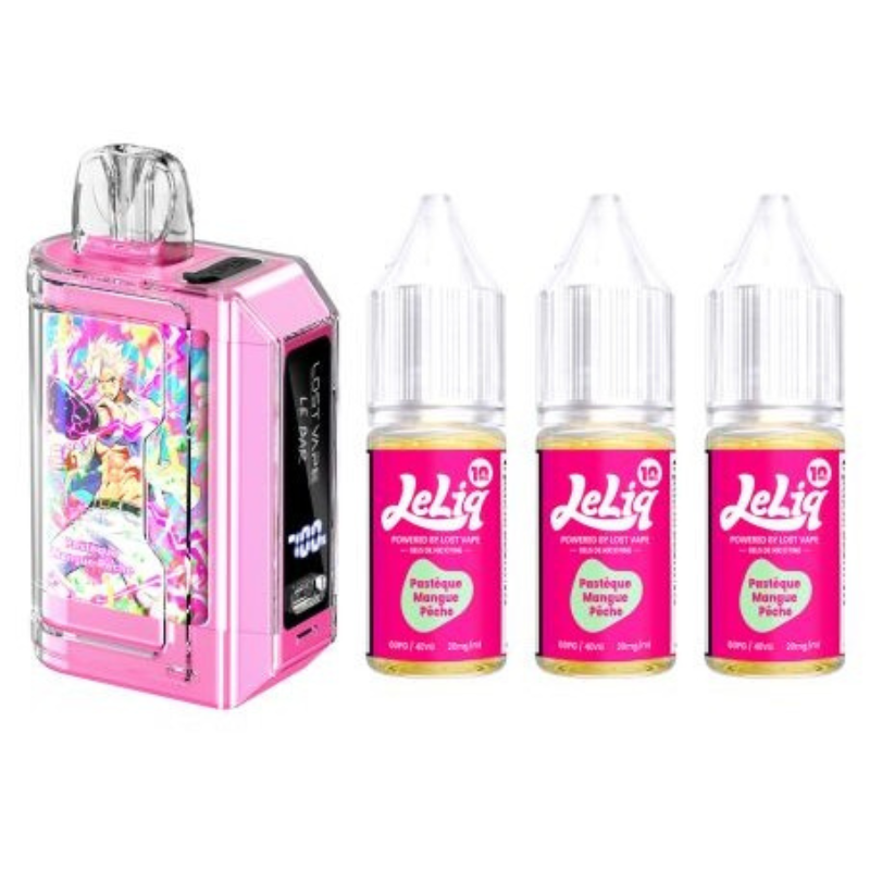 Kit Le Bar 45k Lost Vape pastèque manque pêche (3x10ml 20mg