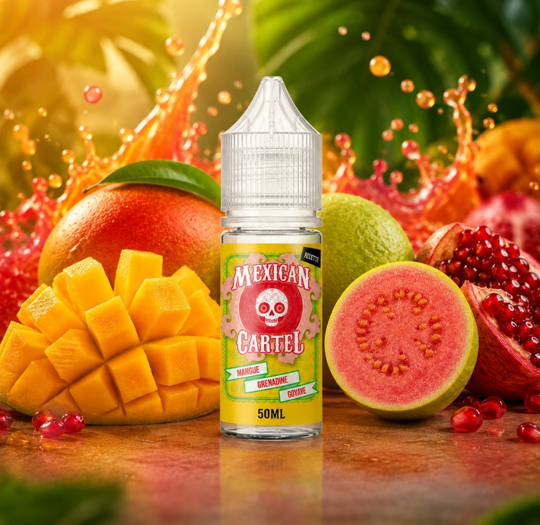 Mangue Grenadine Goyave Mexican Cartel E.liquide 50ml 00mg de nicotine