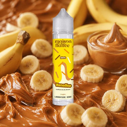 Banoffee Maison Fluffée Sense 50mL E.liquide 00mg de nicotine