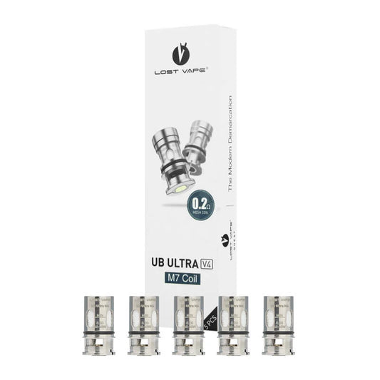 Pack de 5 resistances Mesh Ultra Boost V4 Lost Vape Ultra Boost Ultra Boost M7 0.2 ohm recommandée à 40W-60W.