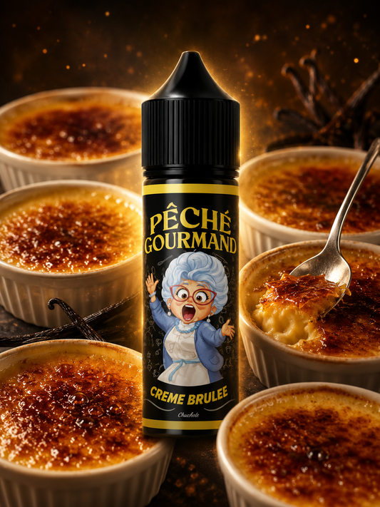 Creme Brulee Peche Gourmand E.liquide 50ml 00mg de nicotine