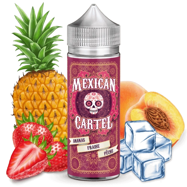 Ananas Fraise Peche Mexican Cartel E.liquide 100ml 00mg de nicotine