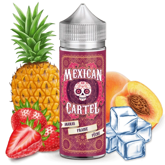 Ananas Fraise Peche Mexican Cartel E.liquide 100ml 00mg de nicotine