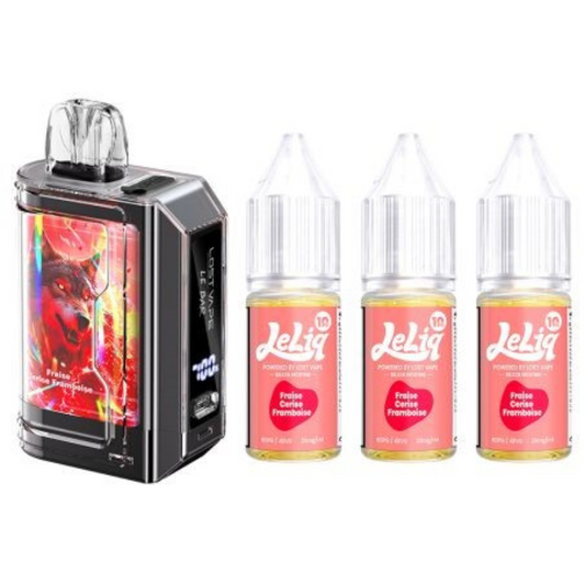 Kit Le Bar 45k Lost Vape fraise cerise framboise  (3x10ml 20mg)