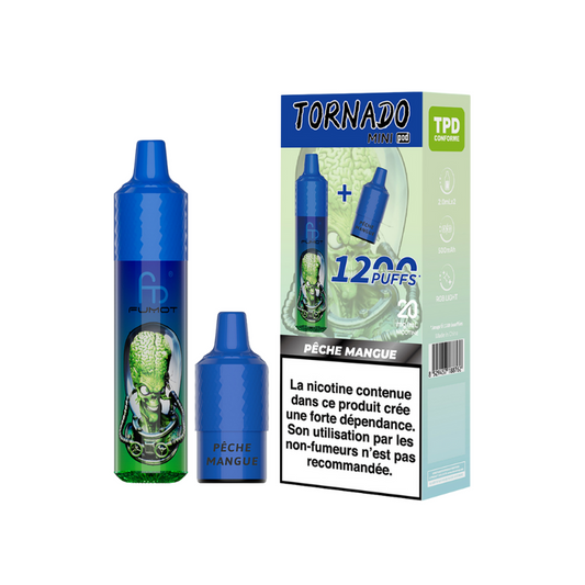 Kit Tornado Mini 1200 Puffs  PECHE MANGUE