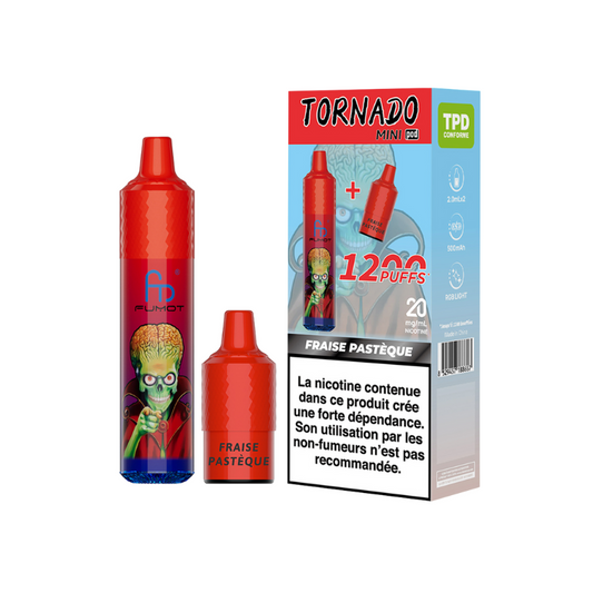 Kit Tornado Mini 1200 Puffs  FRAISE PASTEQUE