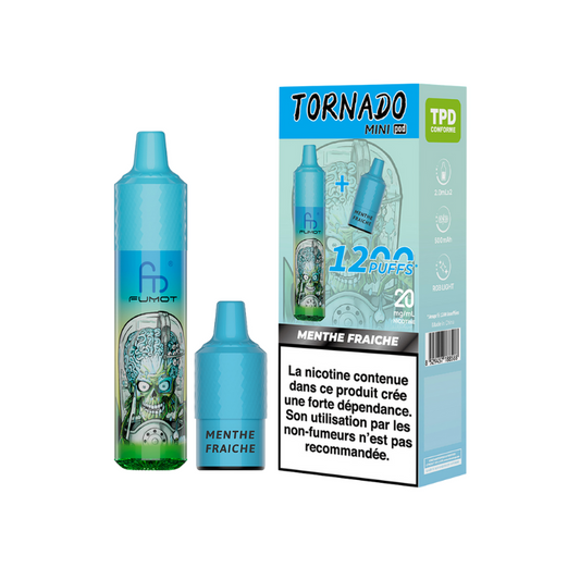 Kit Tornado Mini 1200 Puffs  MENTHE FRAÎCHE