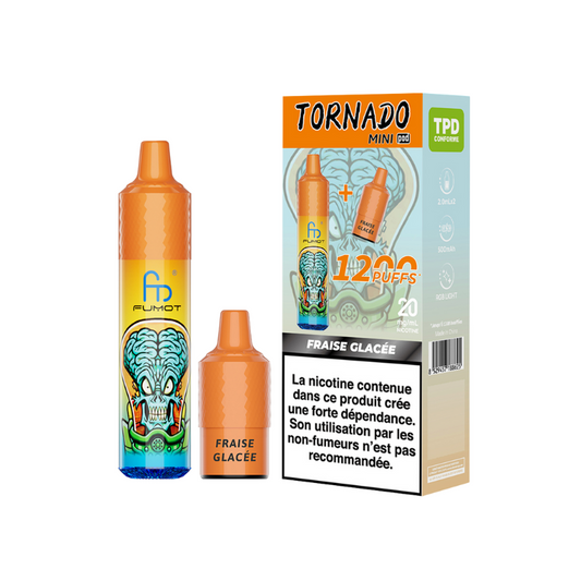 Kit Tornado Mini 1200 Puffs FRAISE GLACEE