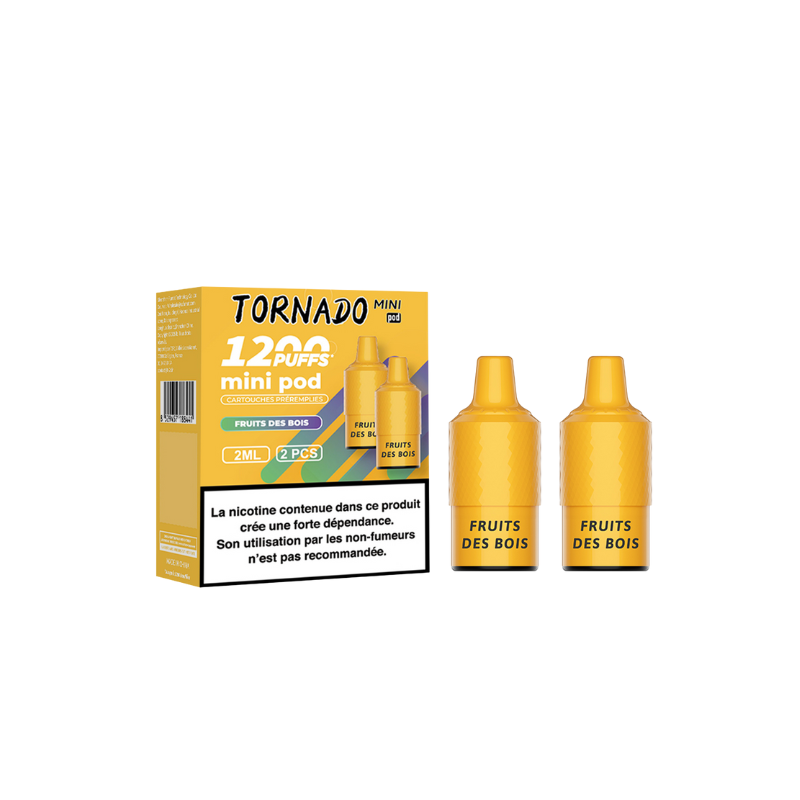 Pack de 2 Pods Tornado Mini 2ml 20mg Fumot FRUITS DES BOIS