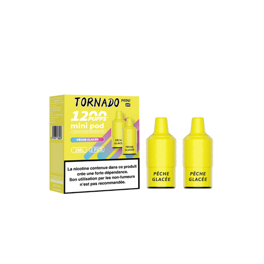 Pack de 2 Pods Tornado Mini 2ml 20mg Fumot PÊCHE GLACEE