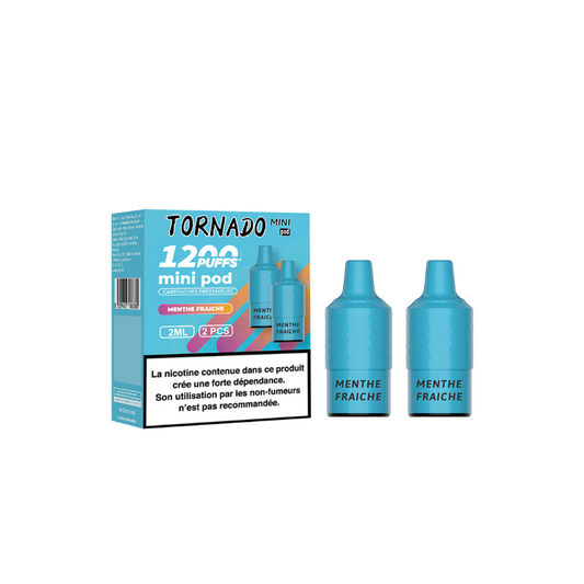 Pack de 2 Pods Tornado Mini 2ml 20mg Fumot MENTHE FRAÎCHE