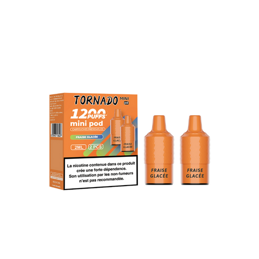 Pack de 2 Pods Tornado Mini 2ml 20mg Fumot FRAISE GLACEE