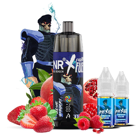 Blue Shigeri Kit Shisha Plus 28k 2x10ml 20 mg Fighter Fuel X JNR