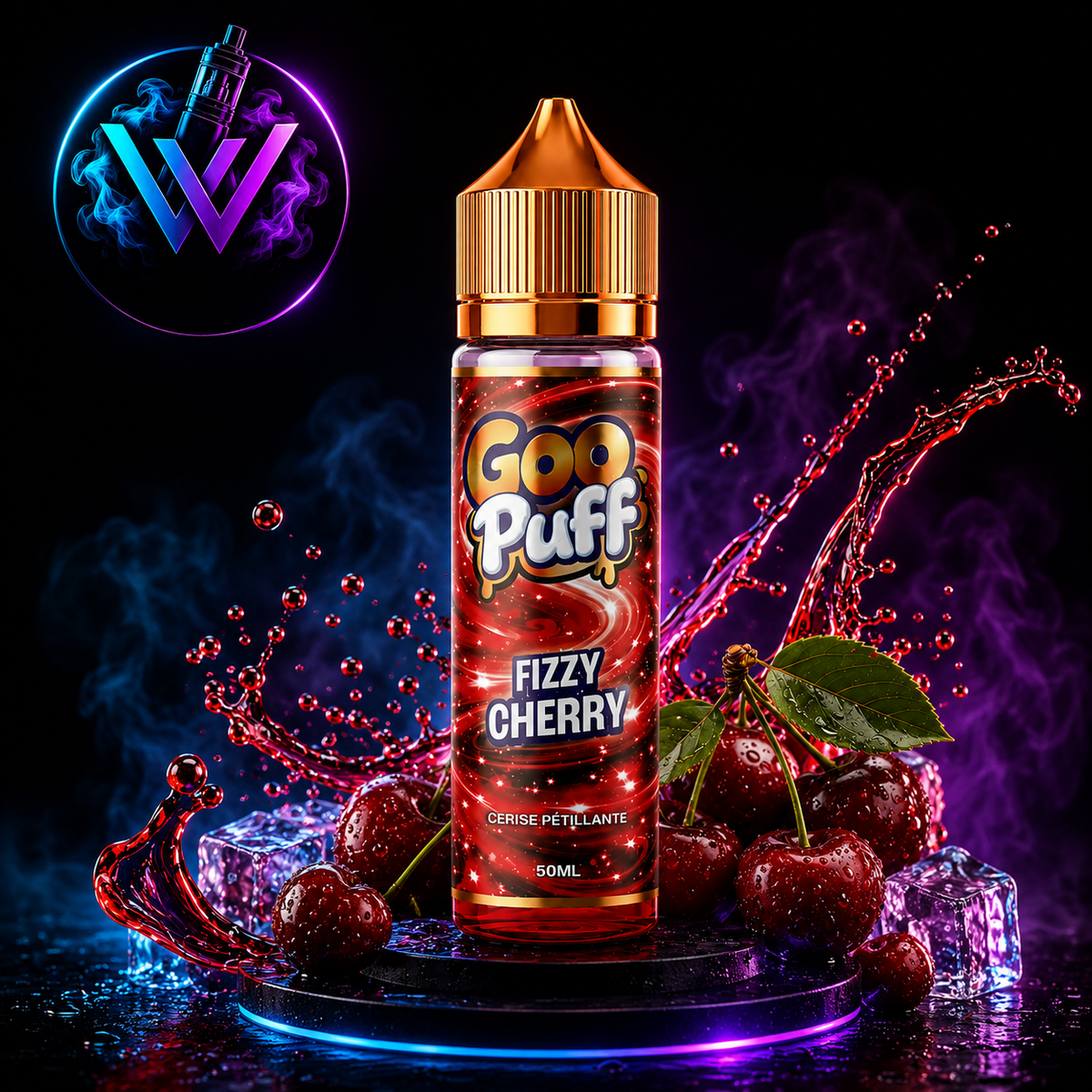 Fizzi chery Goo Puff 50ml     00mg de nicotine