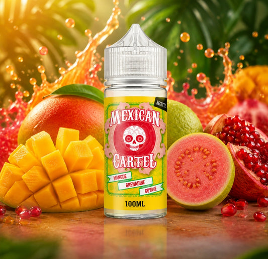 Mangue Grenadine Goyave Mexican Cartel E.liquide 100ml 00 mg de nicotine