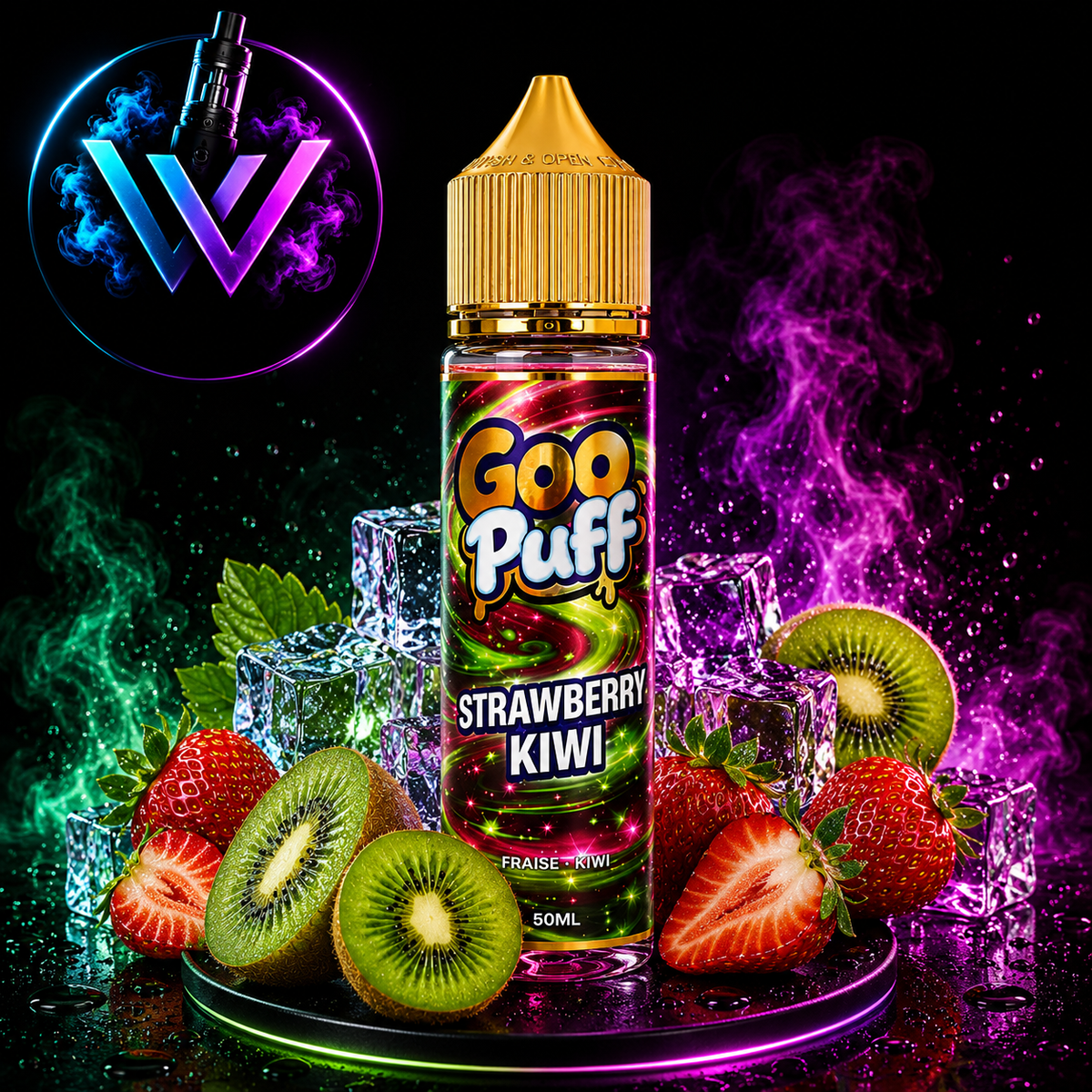 Strawberry kiwi Goo Puff 50ml     00mg de nicotine